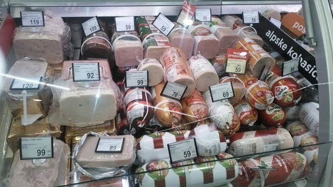Cene suhomesnatog izražene u gramina