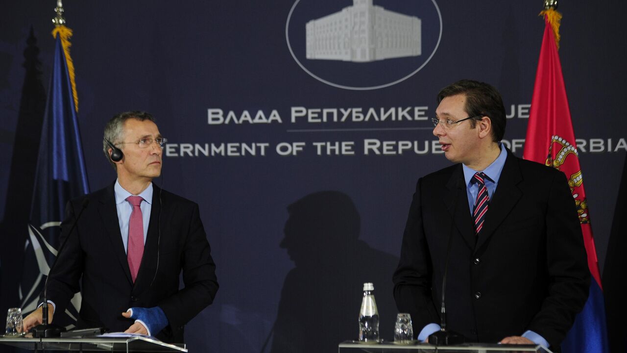 Jens Stoltenberg i Aleksandar Vučić