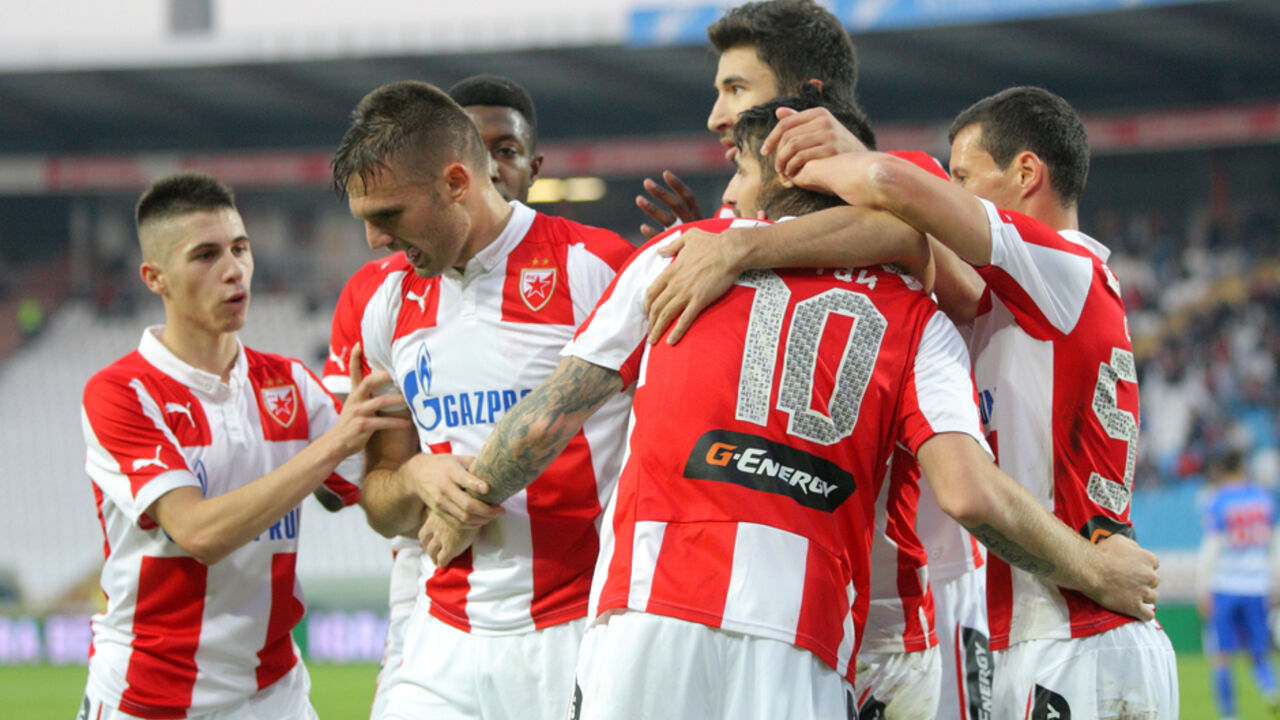 Fudbaleri Crvene zvezde raduju se pobedi