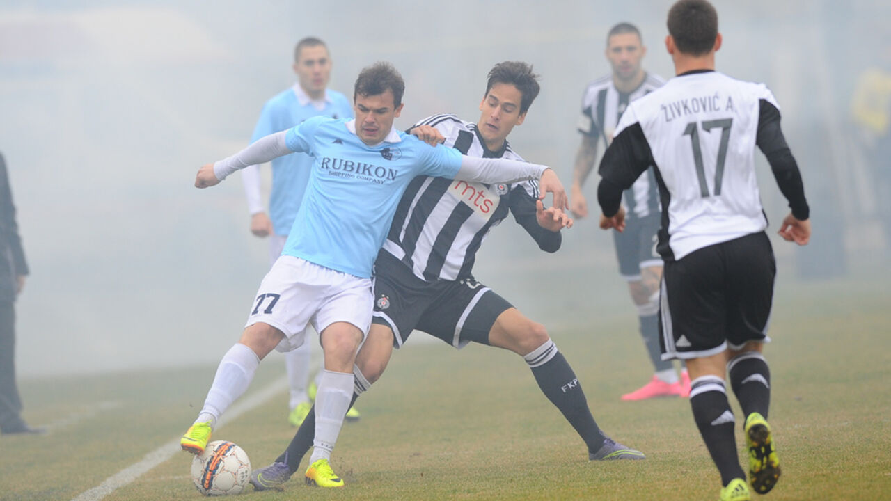 Detalj s utakmice Rad - Partizan
