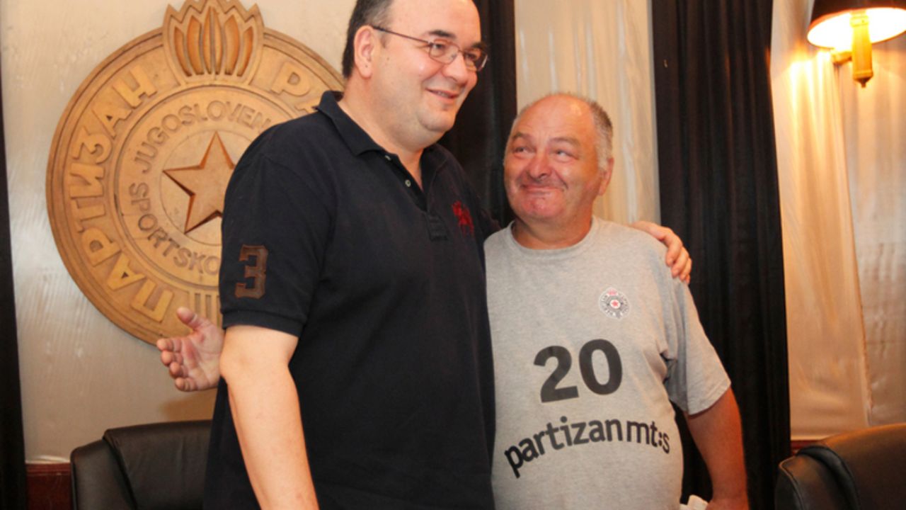 Duško Vujošević i Miša Tumbas u prostorijama JSD Partizan