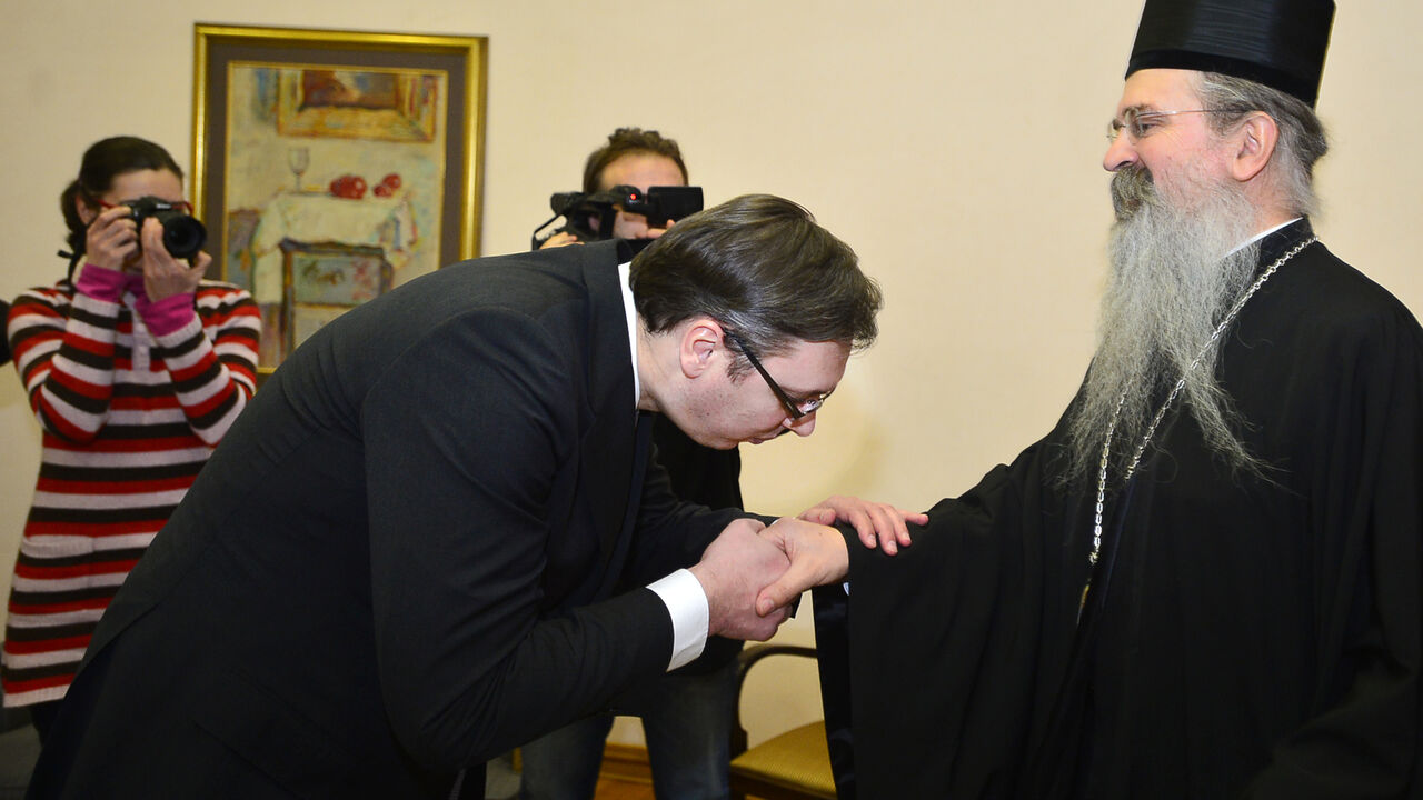 Aleksandar Vučić i vladika Teodosije