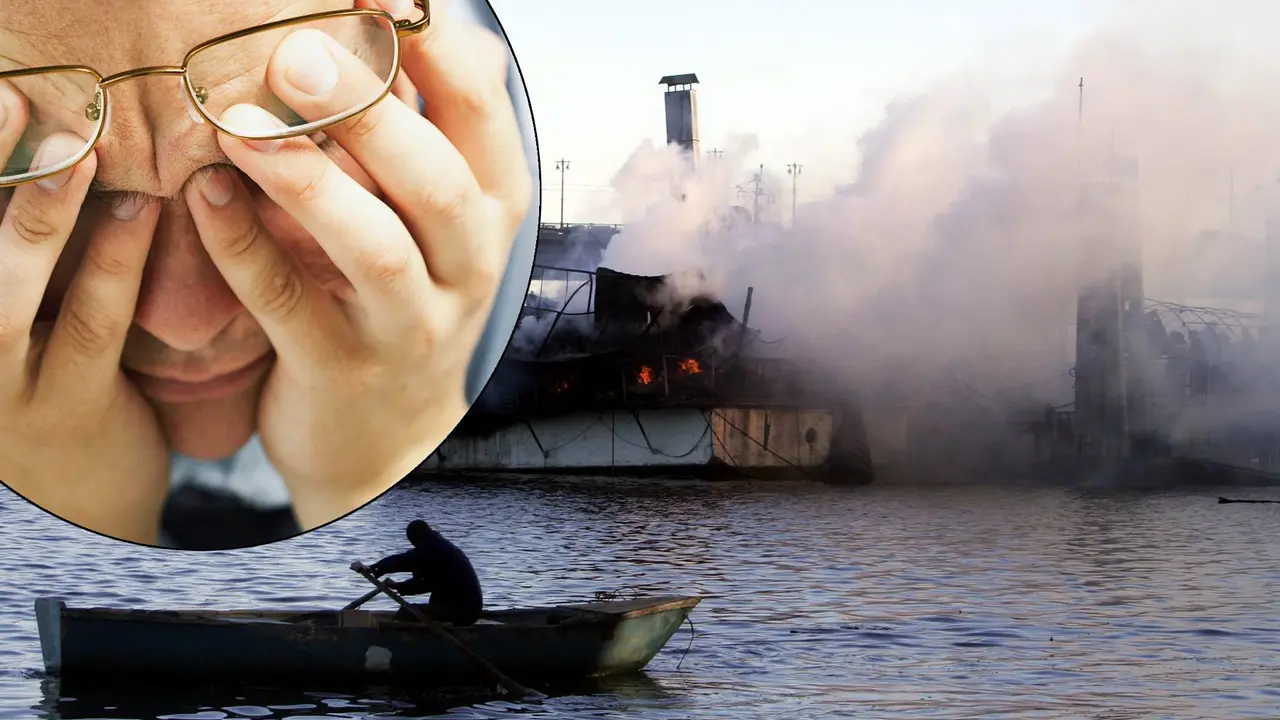 Požar na splavu