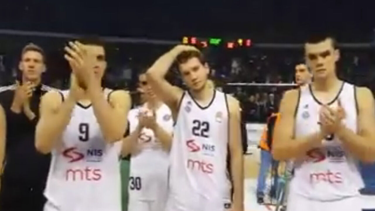 Košarkaši Partizana posle poraza od Mega Leksa