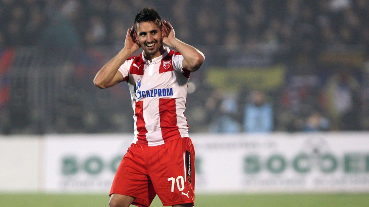 Ugo Vijeira slavi gol protiv Partizana