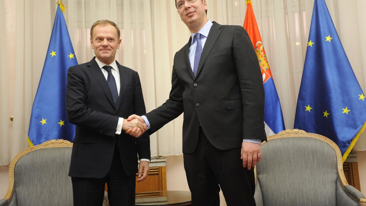 Donald Tusk i Aleksandar Vučić