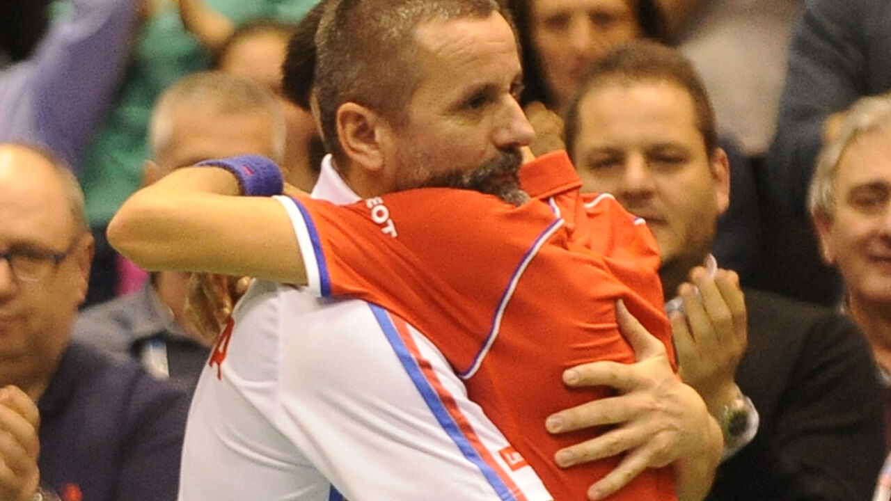 Bogdan Obradović slavi sa Novakom Đokovićem