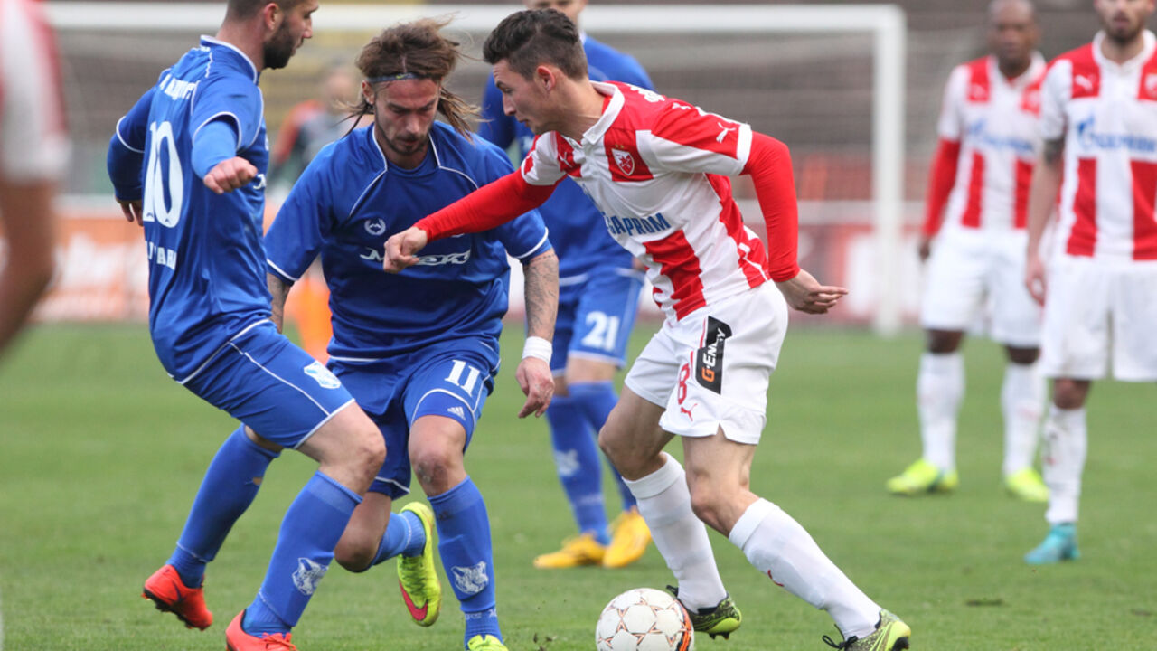 Fudbaleri Mladosti na ,meču protiv Crbvene zvezde