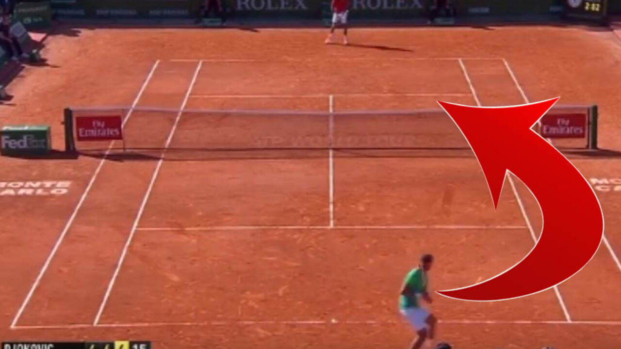 Detalj sa meča Novak Đoković Jiri Veseli