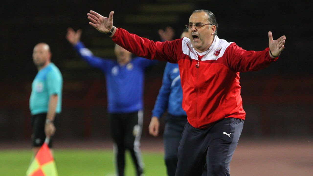 Trener Crvene zvezde Miodrag Božović na meču sa Čukaričkim