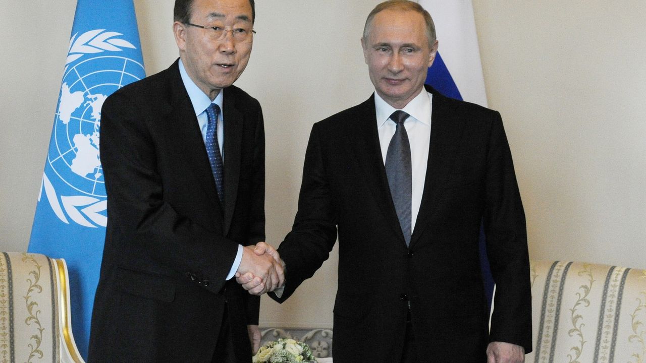 Ban Ki Mun i Vladimir Putin
