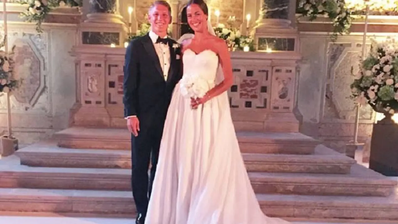 Bastijan Švajnštajger i Ana Ivanović na venčanju
