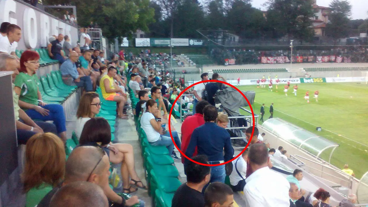 Mihajlo Pjanović na utakmici Ludogorec -  Crvena zvezda