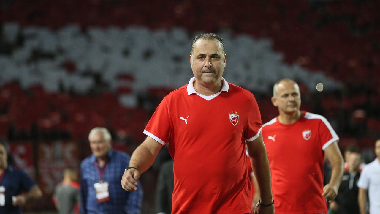 Trener Crvene zvezde Miodrag Božović pre meča sa Ludogorecom