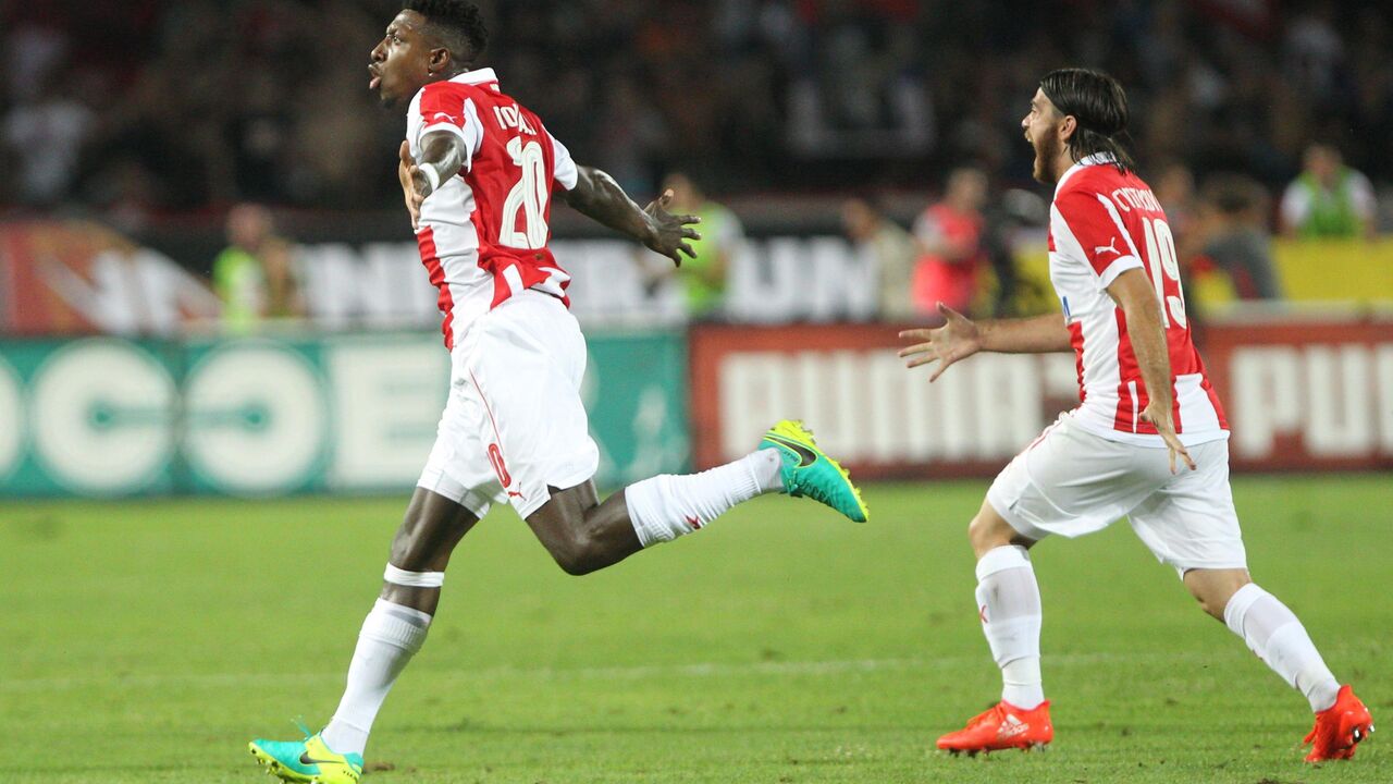 Mičel Donald proslavlja gol protiv Ludogoreca