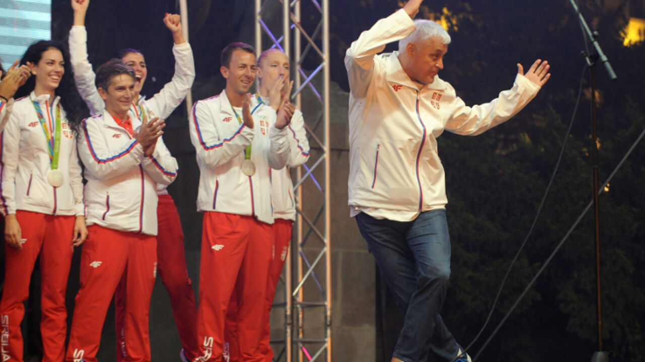 Miroslav Nikolić na dočeku sa Olimpijskih igara u Riju
