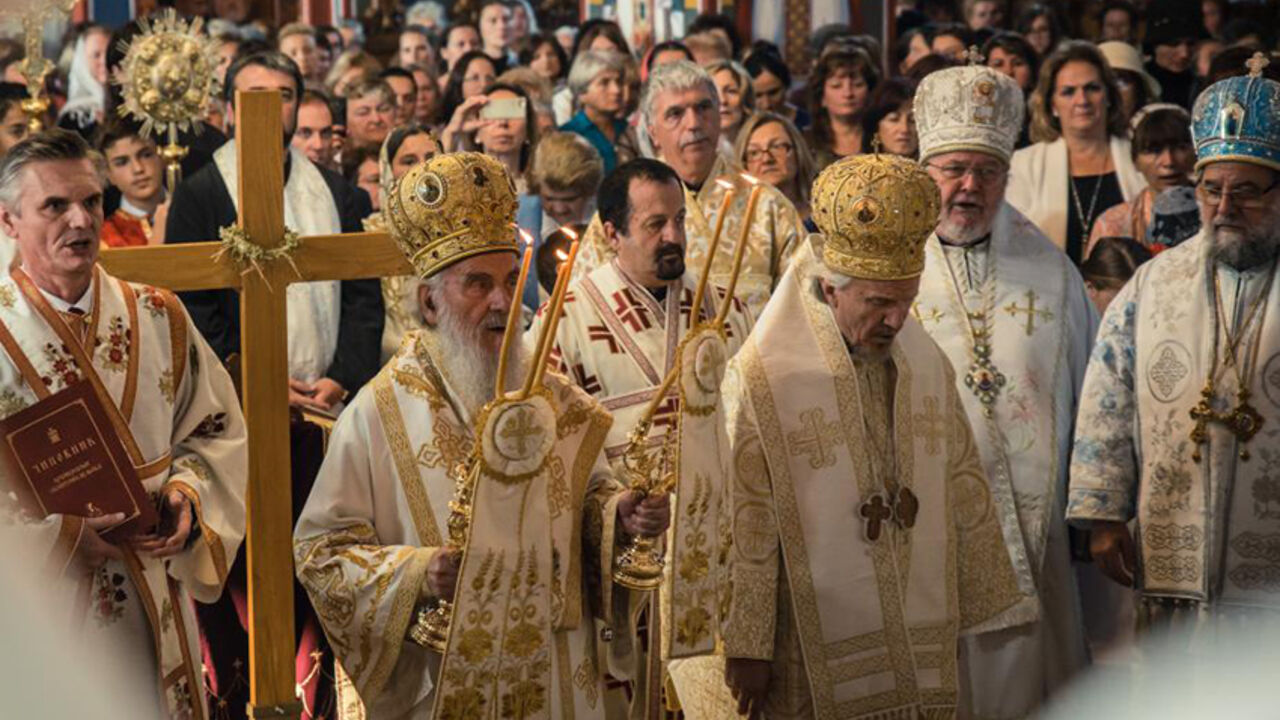 Patrijarh Irinej i Episkop Mitrofan