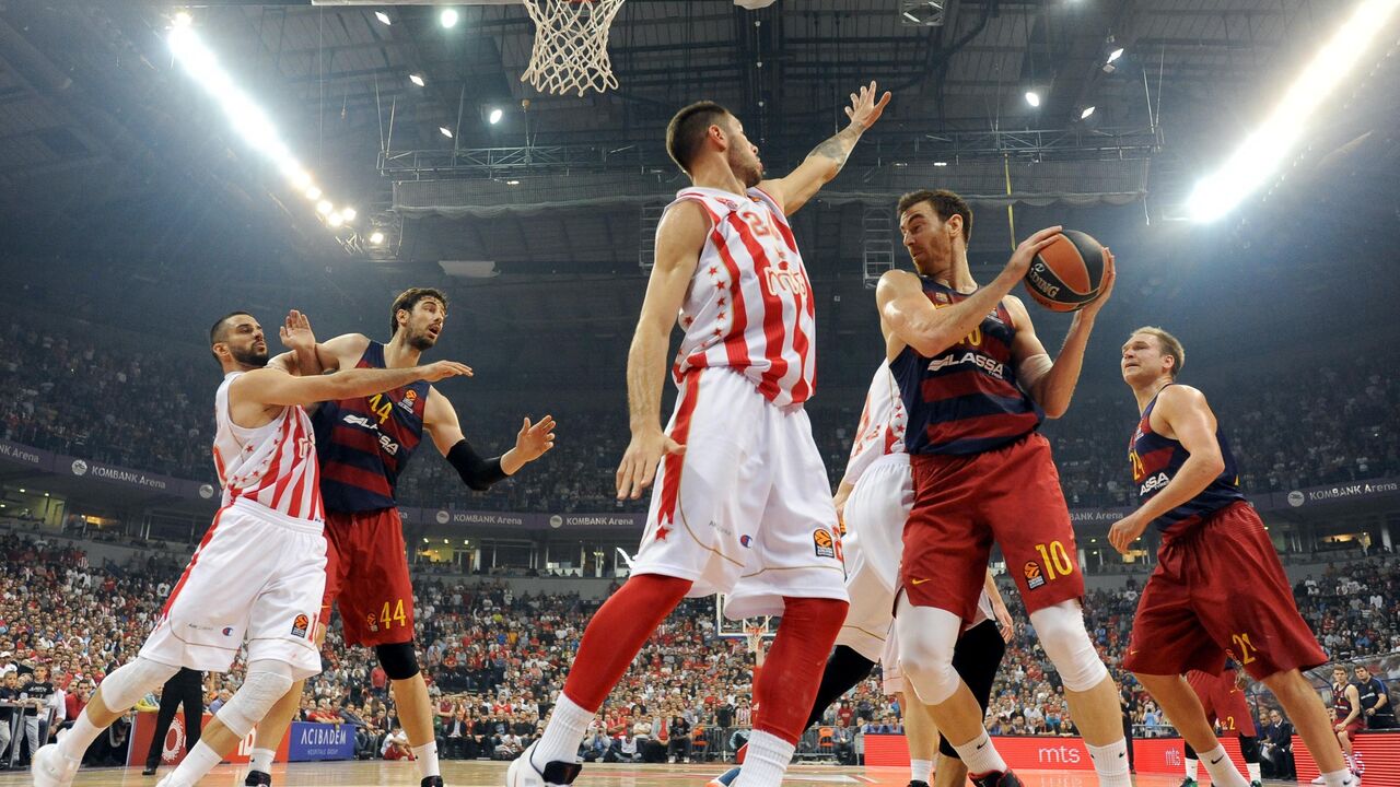 Detalj s utakmice Crvena zvezda - Barselona
