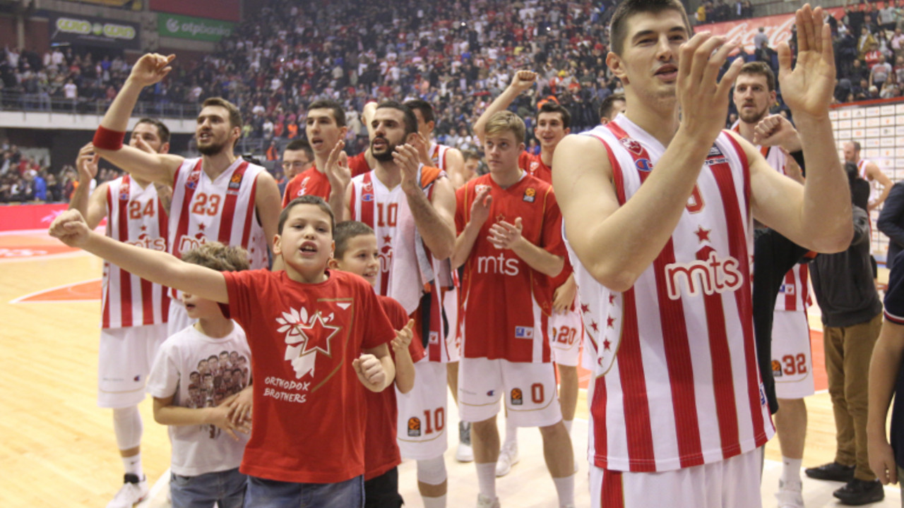 Košarkaši Crvene zvezde posle pobede nad Realom