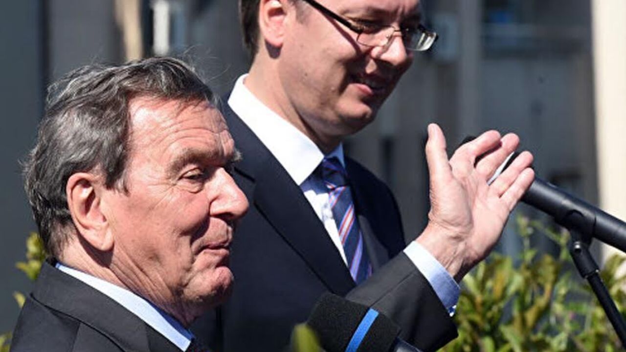 Aleksandar Vučić i Gerhard Šreder