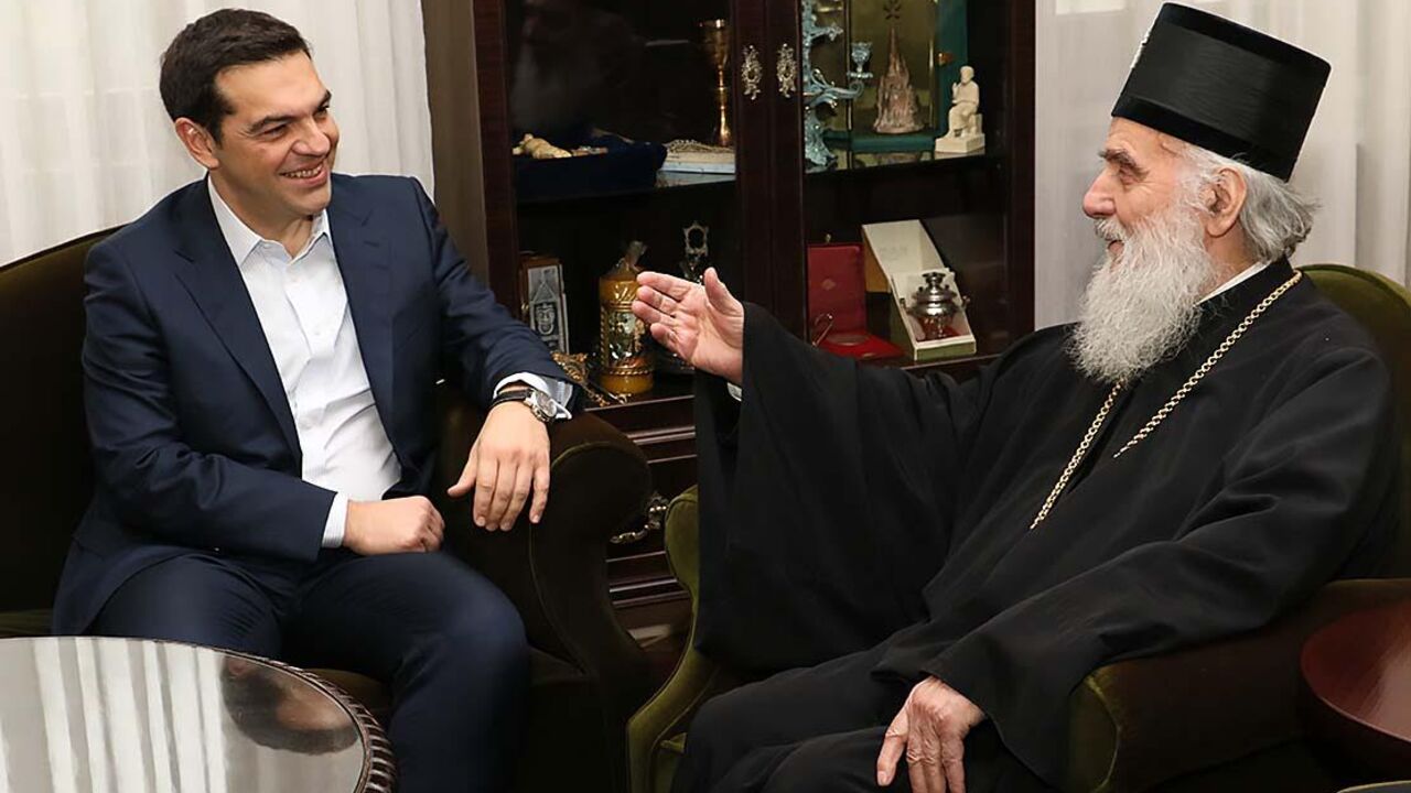 Patrijarh Irinej i Aleksis Cipras