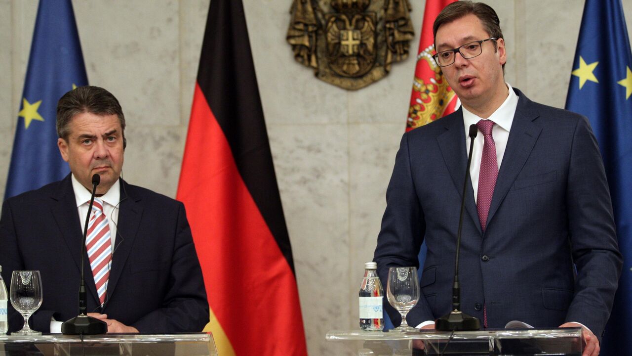 Zigmar Gabrijel i Aleksandar Vučić