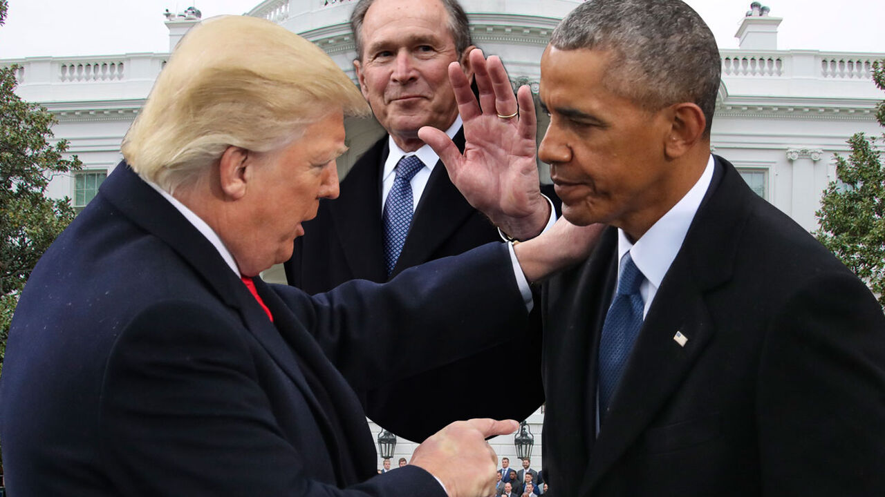 Donald Tramp, Džordž Buš, Barak Obama