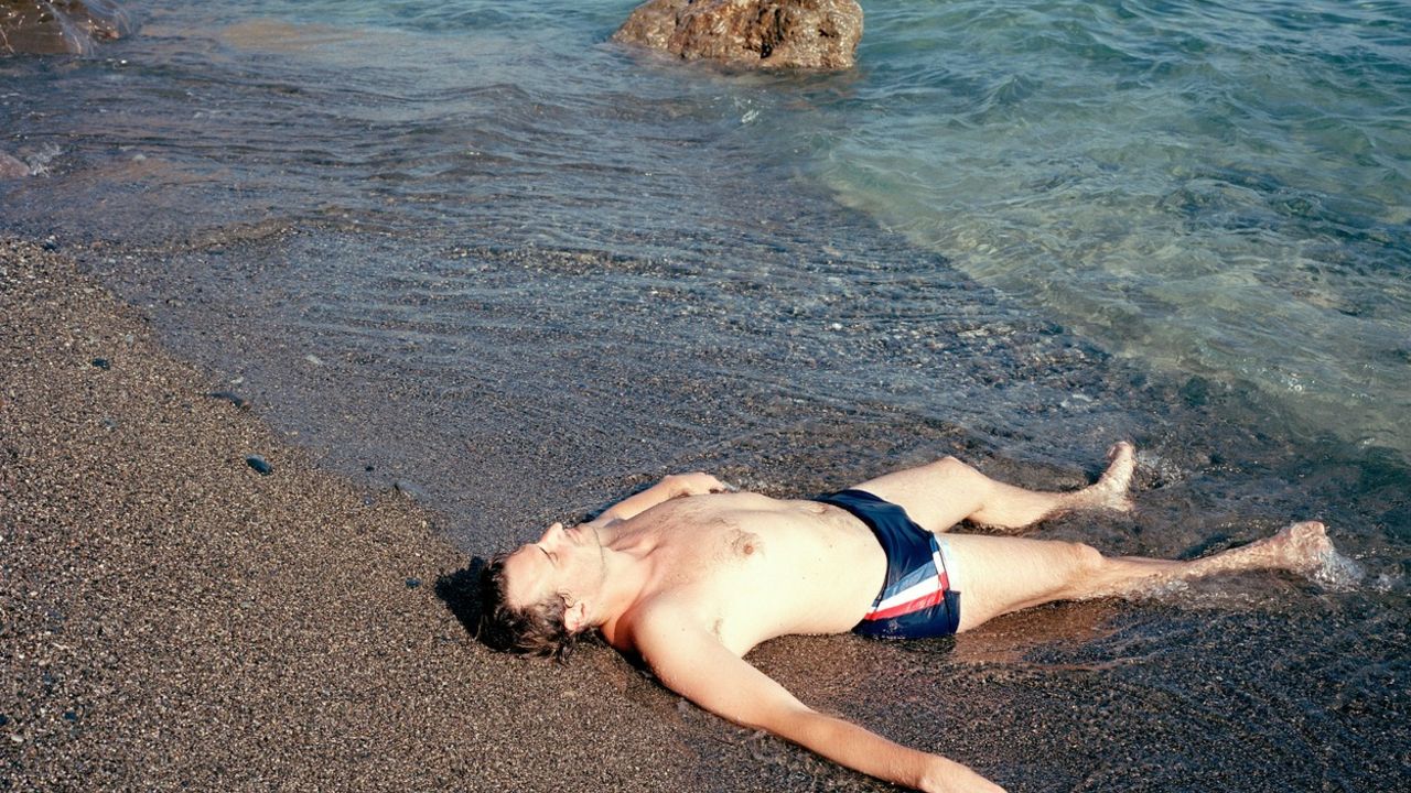 more, muškarac, plaža
