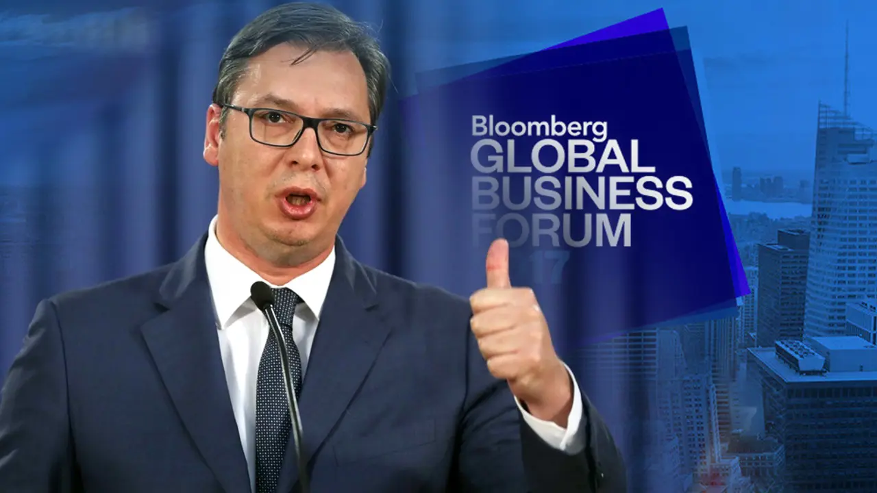 Predsednik Aleksandar Vučić na Blumbergovom Globalnom biznis forumu 