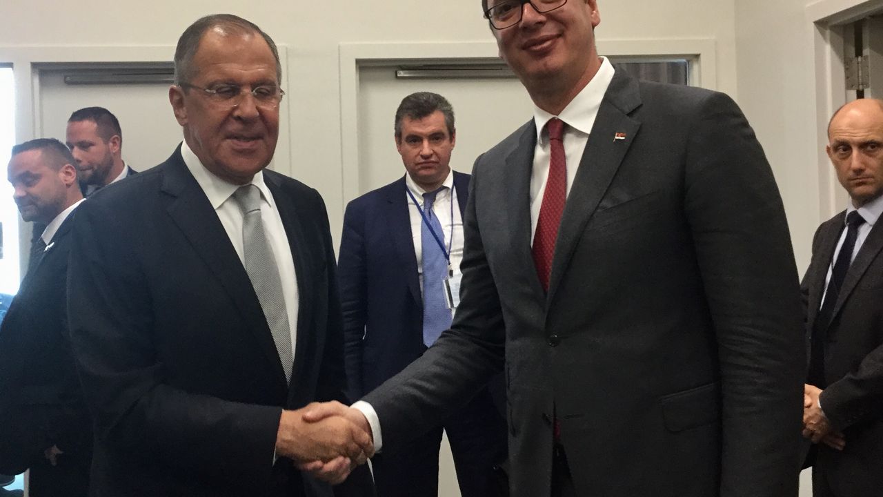 Aleksandar Vučić i Sergej Lavrov
