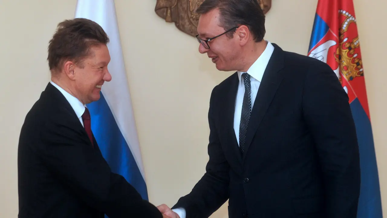 Aleksej Miler i Aleksandar Vučić