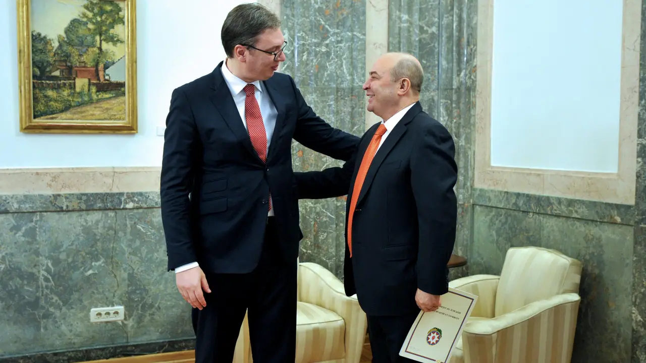 Aleksandar Vučić i Eldar Hasanov