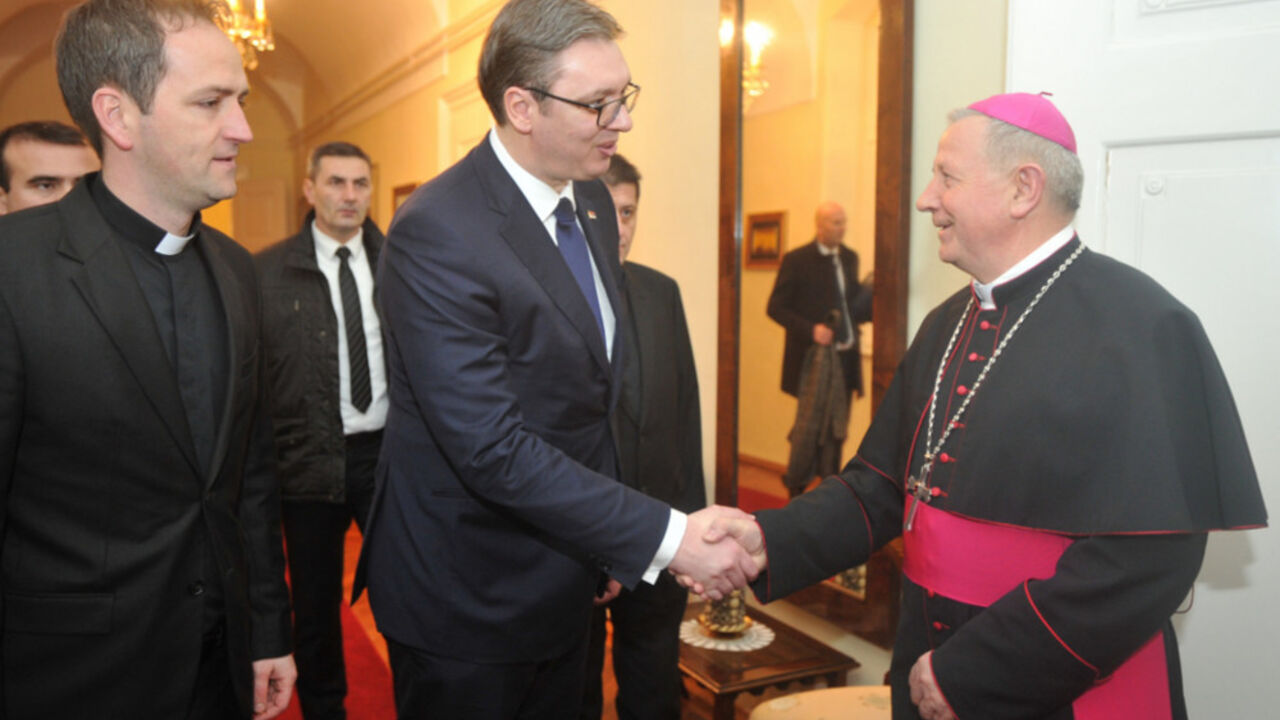 Aleksandar Vučić sa kardinalom Josipom Božanićem