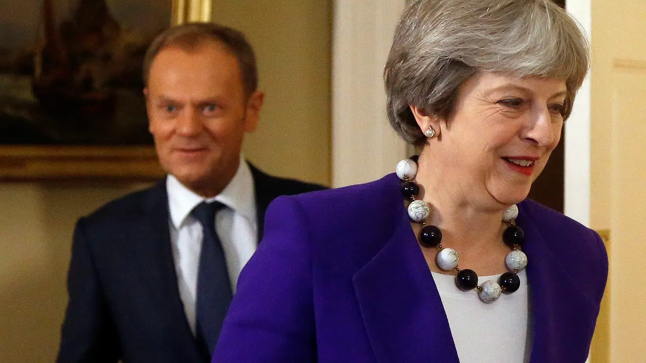 Donald Tusk i Tereza Mej