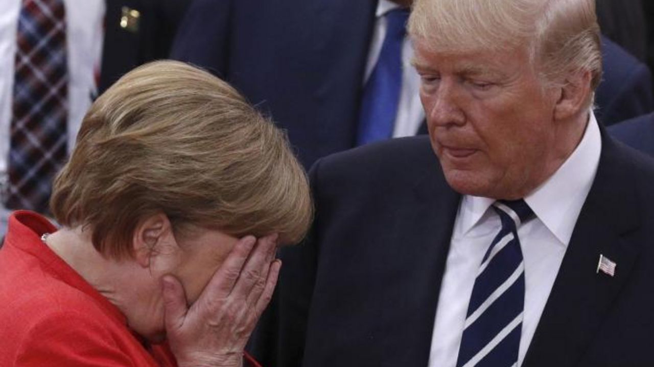 Angela Merkel i Donald Tramp