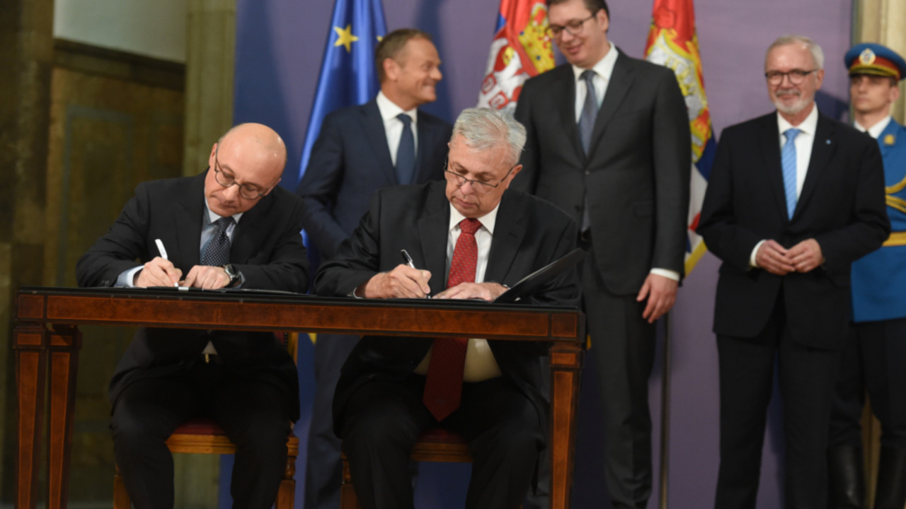 Donald Tusk i Aleksandar Vučić 