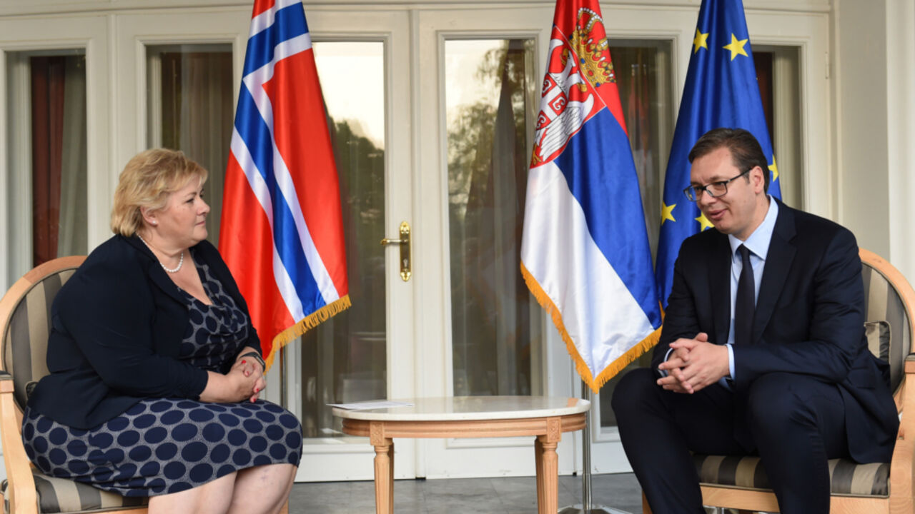 Aleksandar Vučić i Erna Solberg 