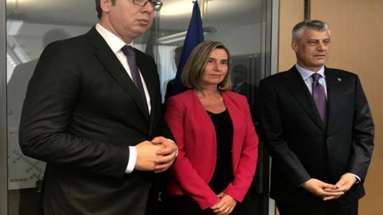 Vučić, Tači, Mogerini