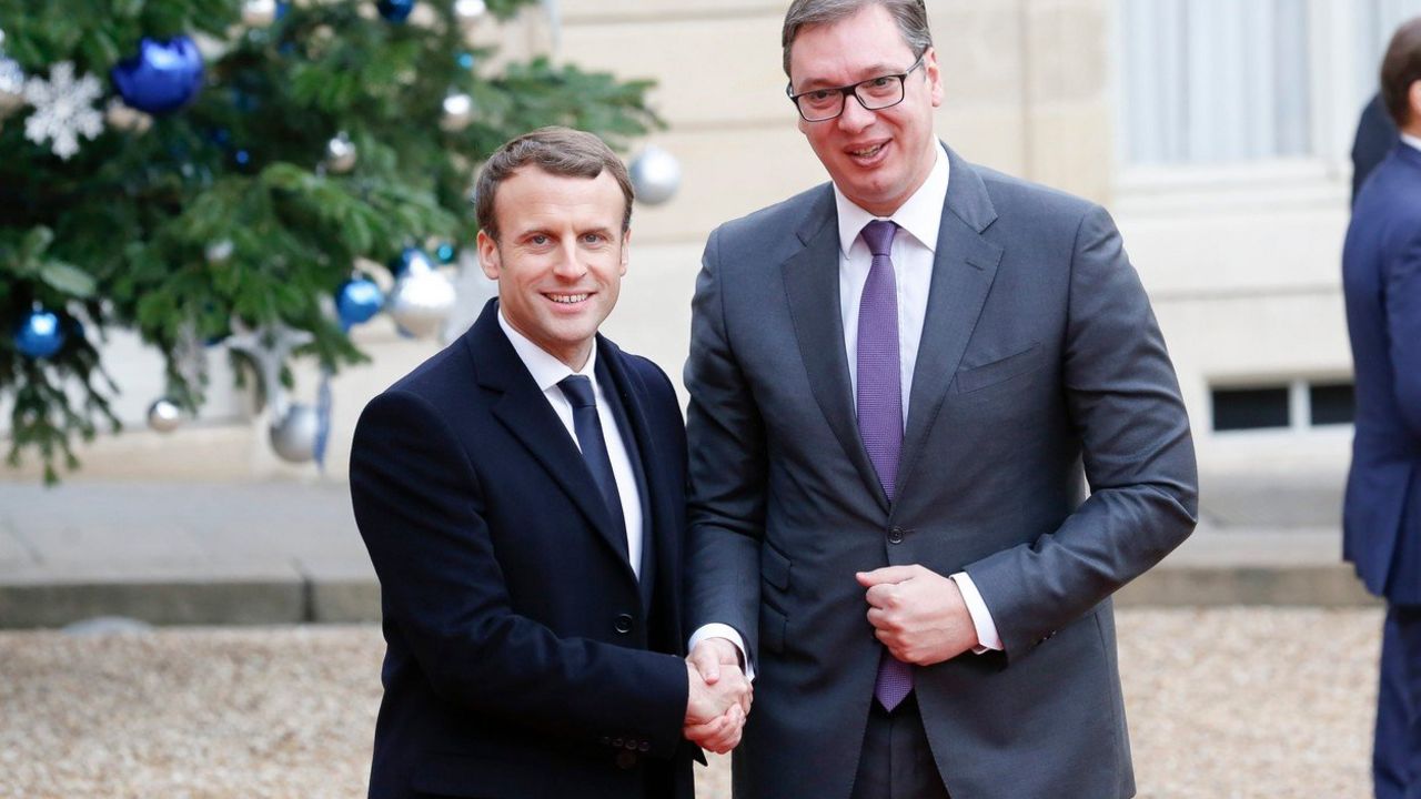 Aleksandar Vučić i Emanuel Makron