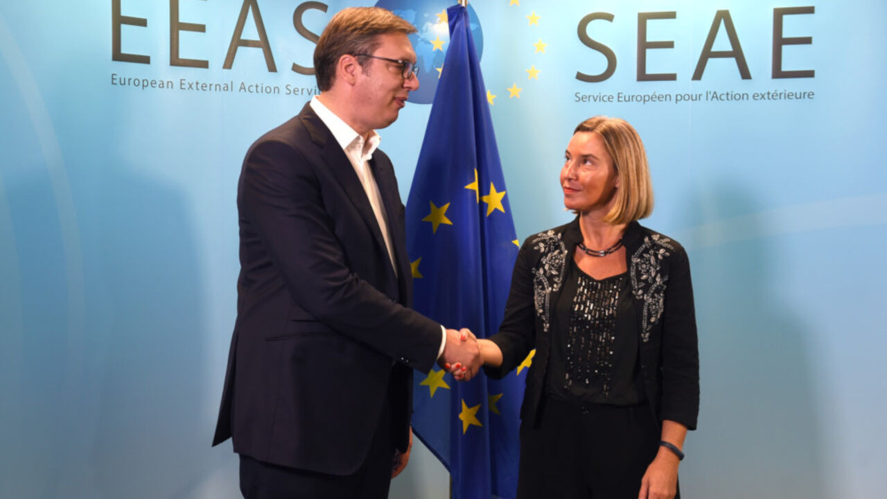 Aleksandar Vučić, Federika Mogerini