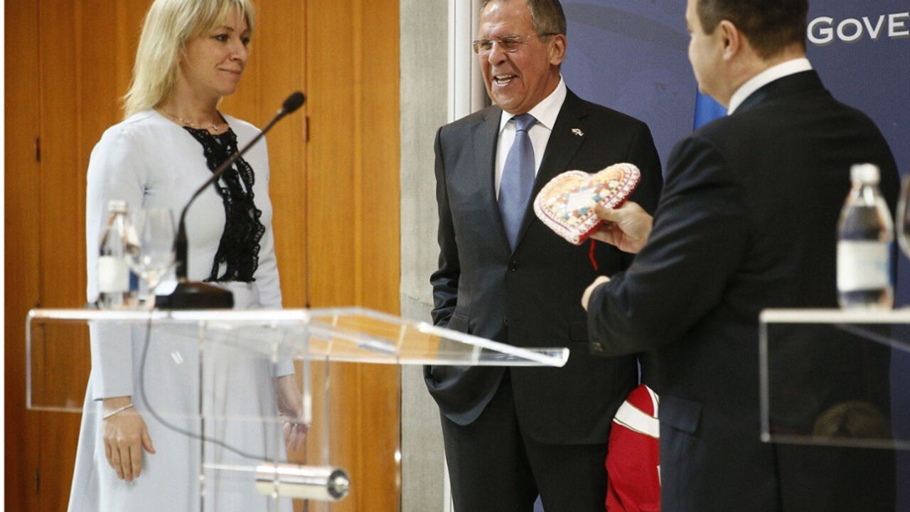Marija Zaharova, Ivica Dačić, Sergej Lavrov