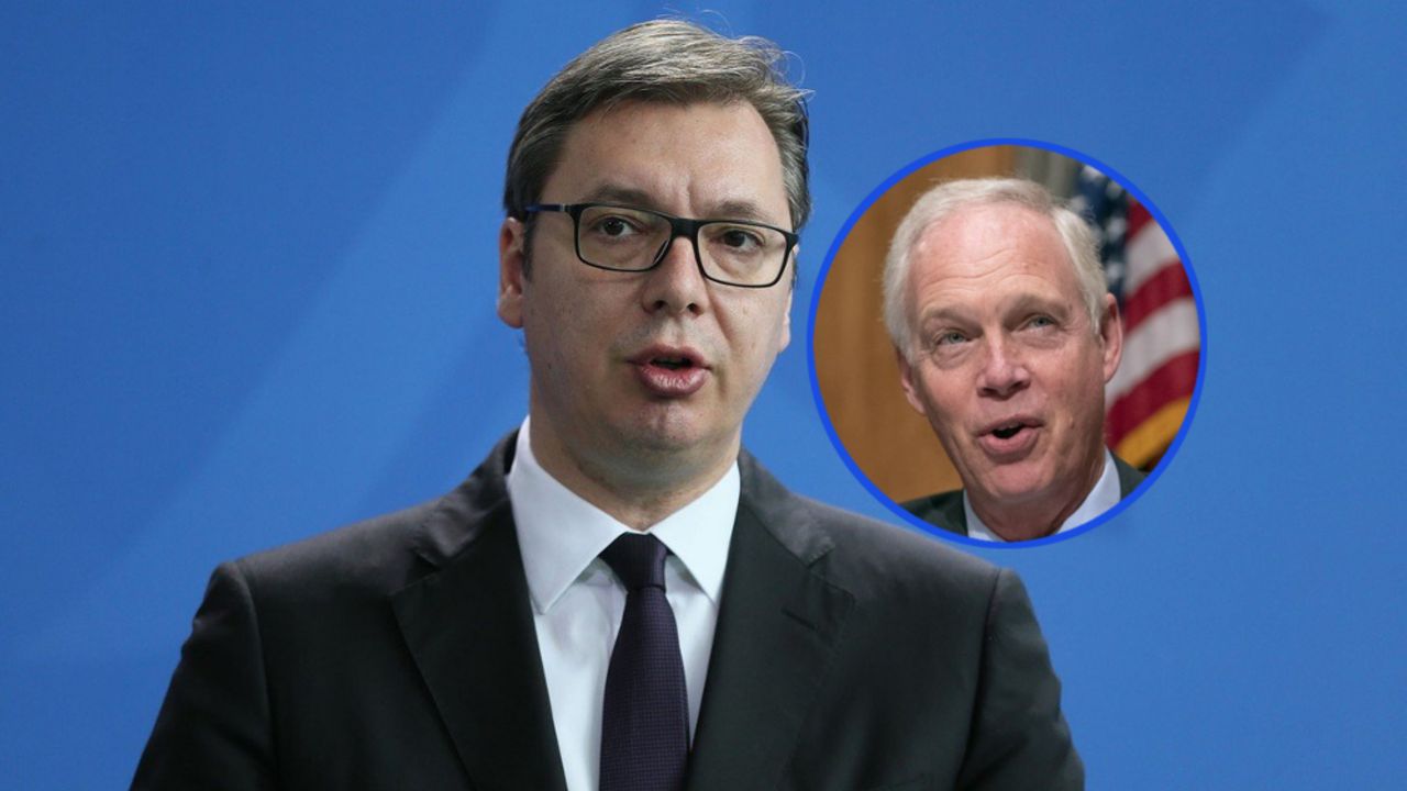 Aleksandar Vučić i Ron Džonson