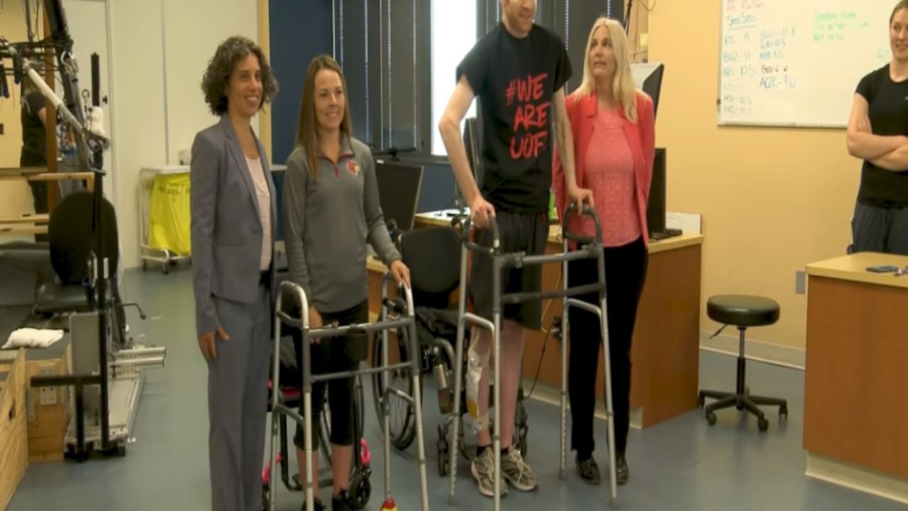 Spinal Cord Injury Patients taking steps