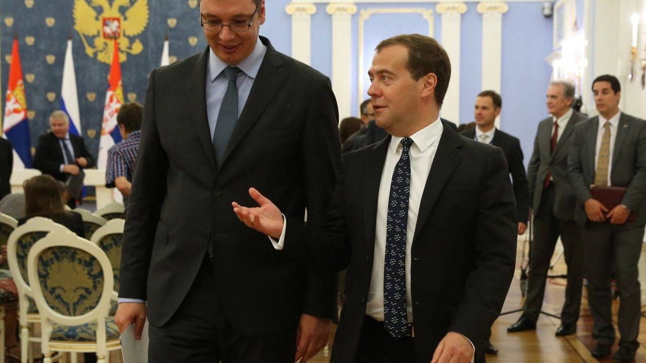 Aleksandar Vučić i Dmitrij Medvedev