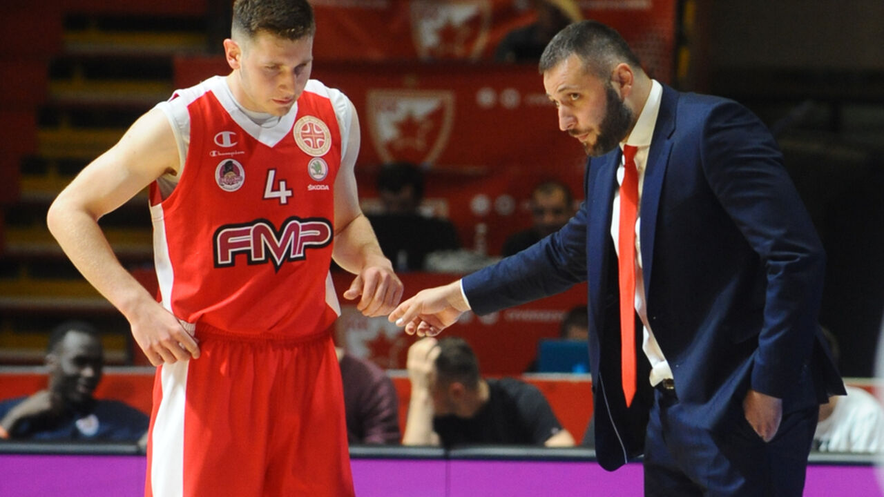 Aleksa Uskoković i trener Vladimir Jovanović