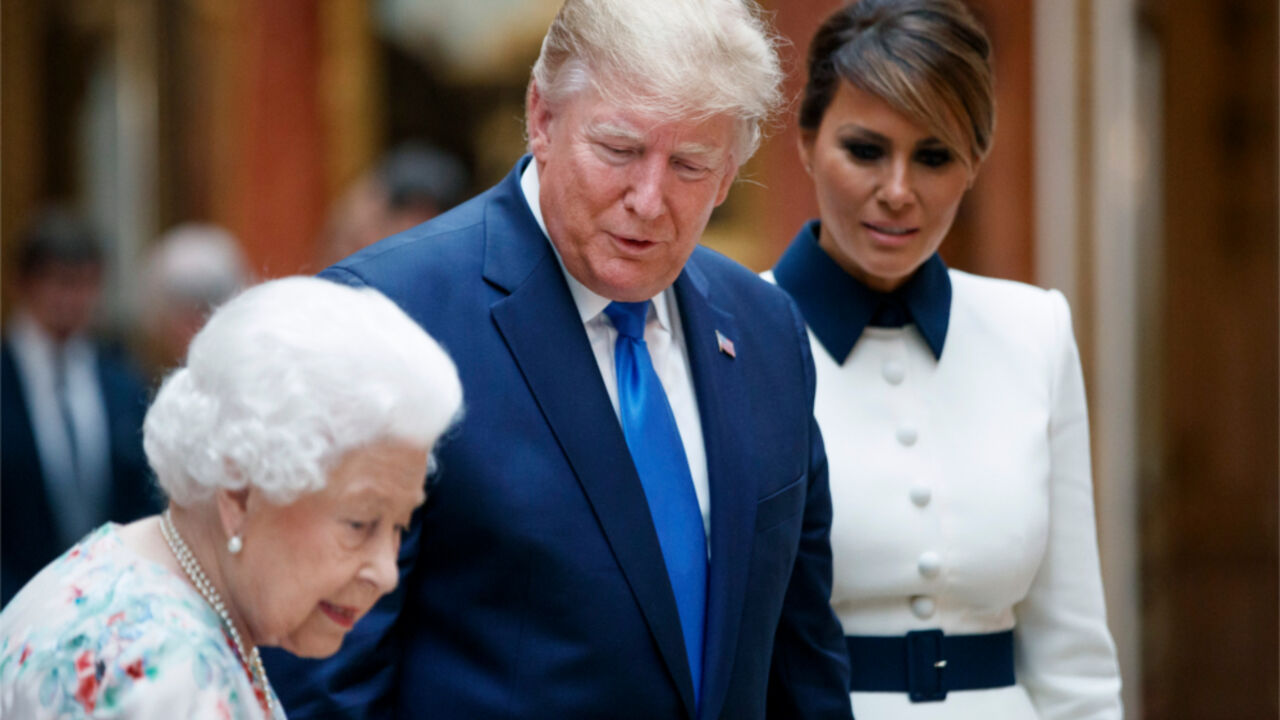 Donald Tramp, Melanija, engleska kraljica