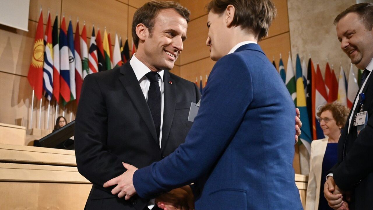 Emanuel Makron i Ana Brnabić