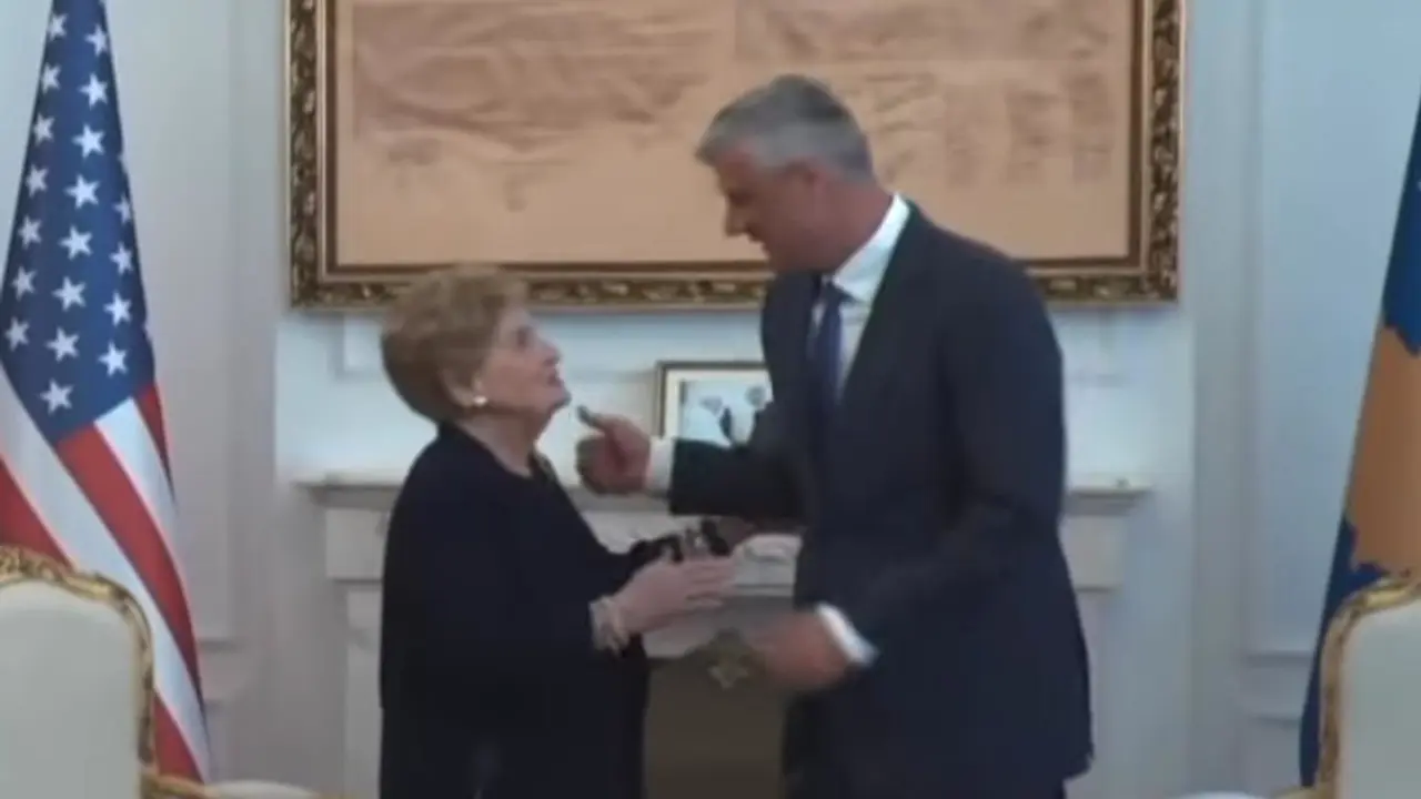 Medlin Olbrajt, Hašim Tači