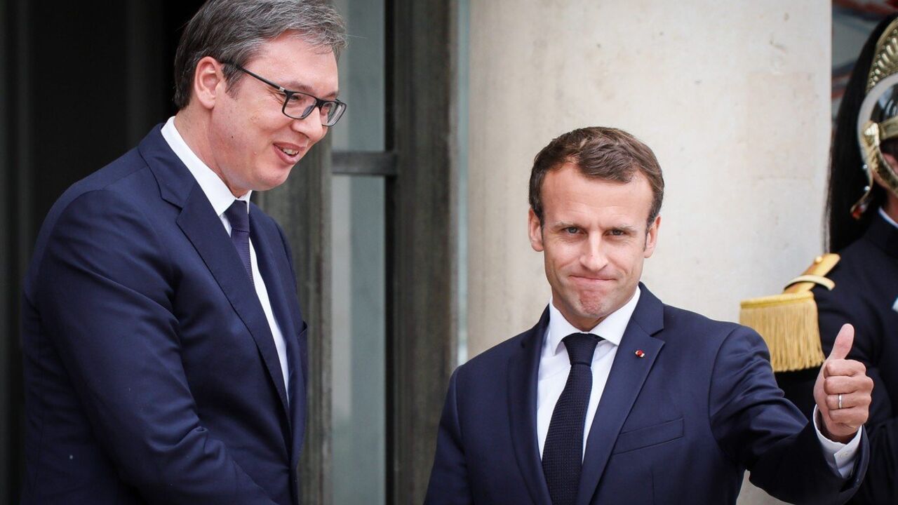 Aleksandar Vučić i Emanuel Makron