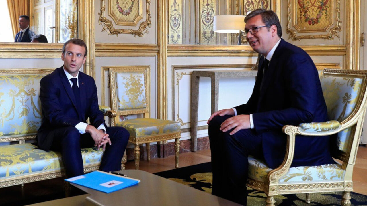 Emanuel Makron i Aleksandar Vučić